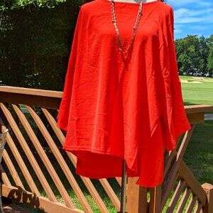 Orange tunic top for Summer    NOWT